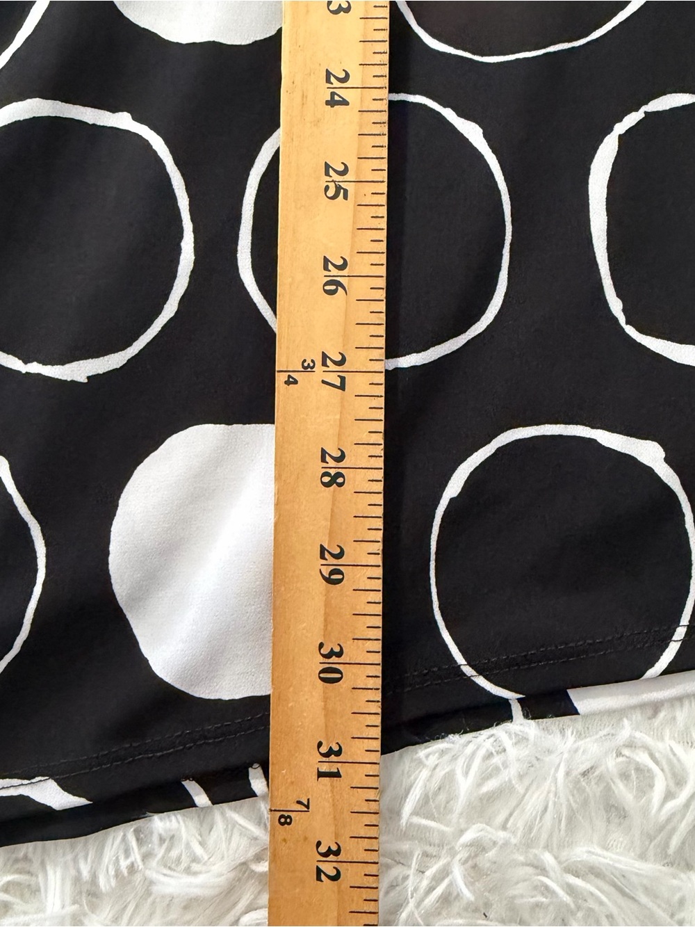 Susan Graver Womens 3X Tunic Top Black White Asymmetrical Artsy Office Stretch - Picture 5 of 7